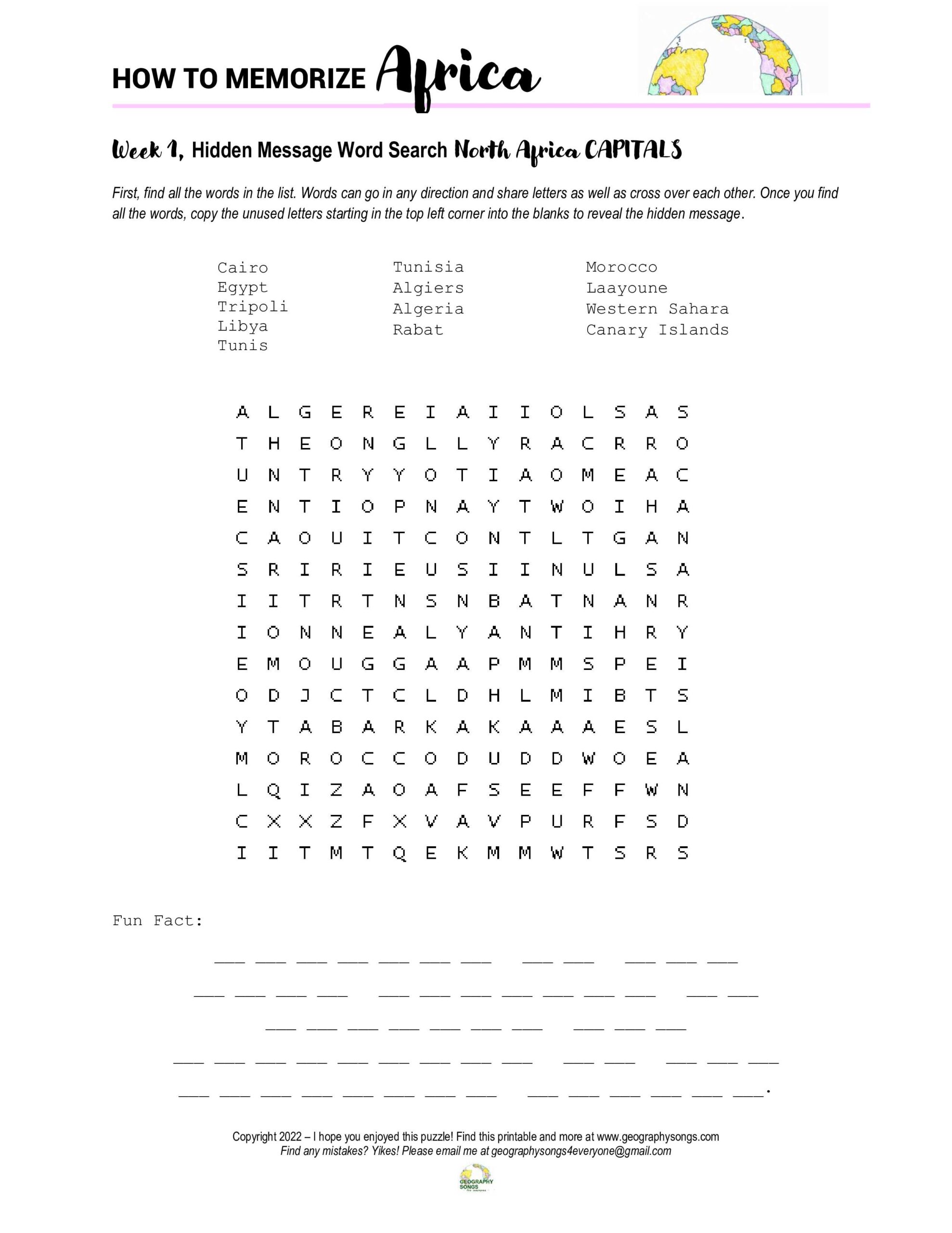 Africa-Capitals-HiddenMessage-WordSearch-0